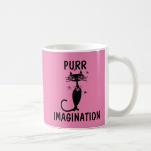 CANECA DE CAFÉ PURR IMAGINAÇÃO RETRO GATO CAFÉ
