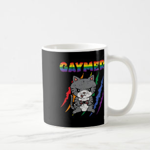 Caneca De Café Purride Cat Video Game Gamer Lgbtq Rainbow Flag Ga