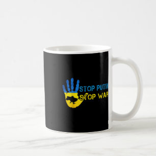 Caneca De Café Putin Para Parar A Guerra Apoie A Ucrânia, Eu Esta