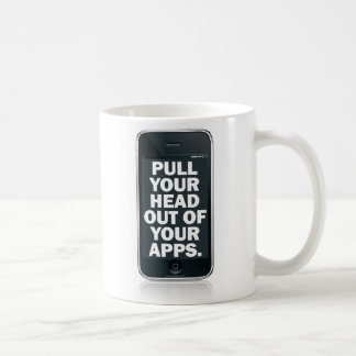 Caneca De Café Puxe sua cabeça fora de seu apps.