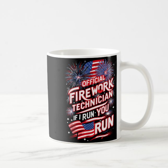 Caneca De Café Pyro-technician Firework Technician 4th Of July Fu (Direita)