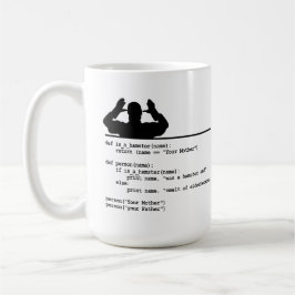 Caneca De Café Python Code. Sua mãe era um hamster.
