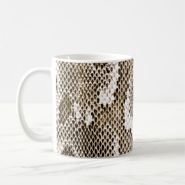 Caneca De Café python skin, snake pattern, animal skin pattern de (Esquerda)
