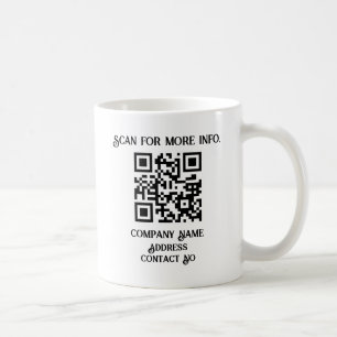 Caneca De Café QRcode de presente da empresa com personalização B