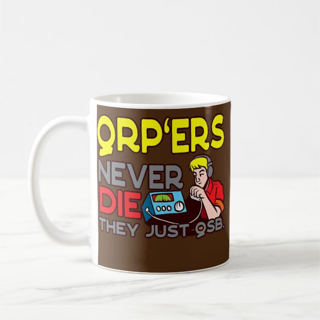 Caneca De Café QRPers Funny Ham Radio Cotação Homens Mulheres (Esquerda)