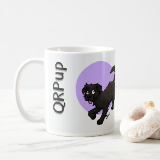 Caneca De Café QRPup Cup - Terrier Preto