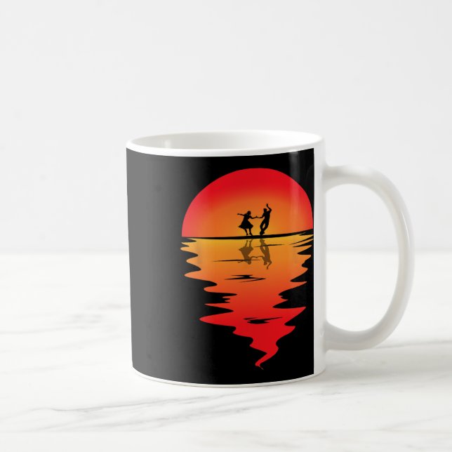 Caneca De Café Quadrado de Dançarino Sunset Square Dancage (Direita)