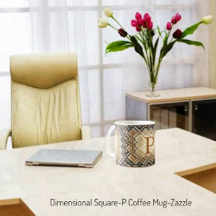 Caneca De Café Quadrado Dimensional-P