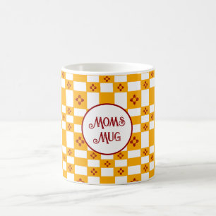 Caneca De Café Quadrados Brancos Amarelos Amarelos do México Zia
