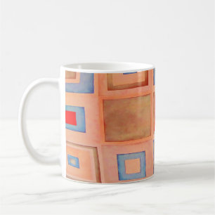Caneca De Café Quadrados coloridos