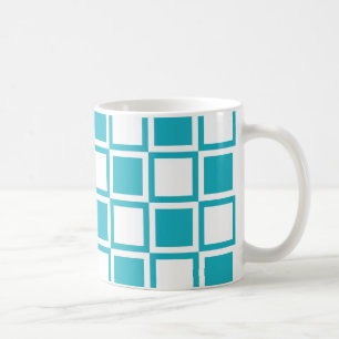 Caneca De Café Quadrados de Mod Negrito