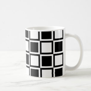 Caneca De Café Quadrados de Mod Negros