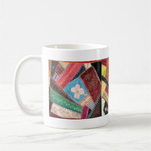 Caneca De Café Quadrados de Quilt Loucos da Era Vitoriana