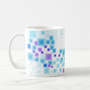 Caneca De Café Quadrados e caixas Abstrato coloridas