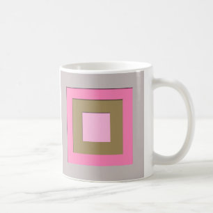 Caneca De Café Quadrados em camadas estilo Meados do Século - cin