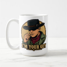Quadrinho Retro de Cowboy de Chapéu Preto Eu Sou S