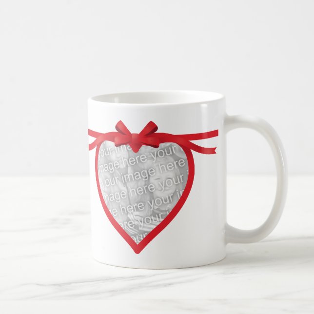 Caneca De Café Quadro da foto da fita do coração (Direita)