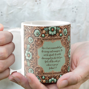 Caneca De Café Quadro de Discagem de Discagem de Turquesa de Cobr