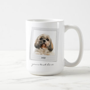 Caneca De Café Quadro de Foto de Animal Personalizado para Férias