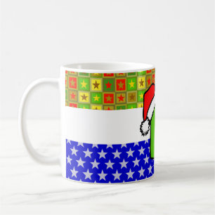 Caneca De Café Quadro negro de Natal + texto ou imagem