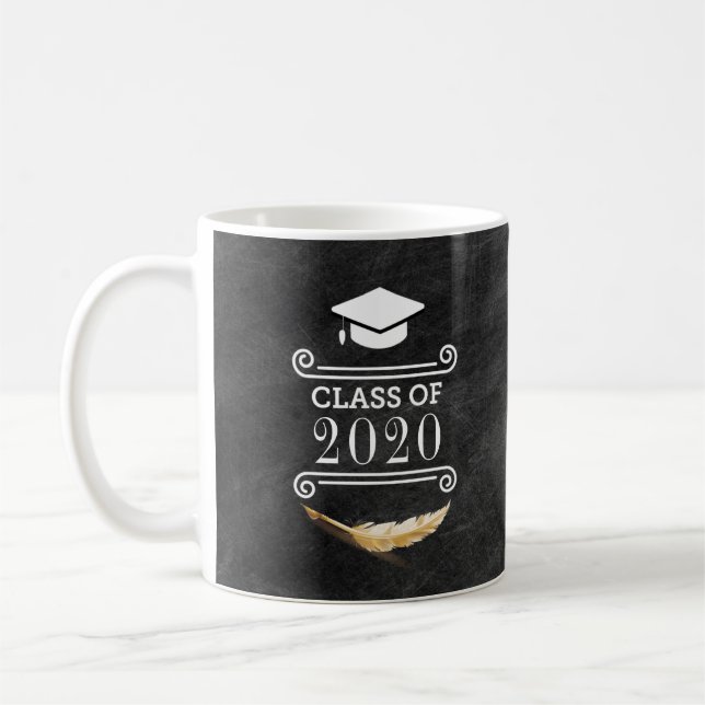 Caneca De Café Quadro Retroativo Personalizado para Graduação (Esquerda)