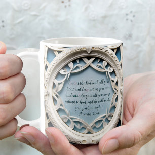 Caneca De Café Quadro Tecido Branco Verso Personalizável 
