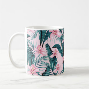 Caneca De Café Quadro trópico de verão pintando um padrão uniform