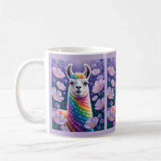 Caneca De Café Quadro Whimsical Rainbow Llama
