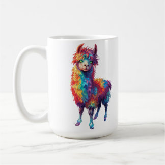 Caneca De Café Quadro Whimsical Rainbow Llama