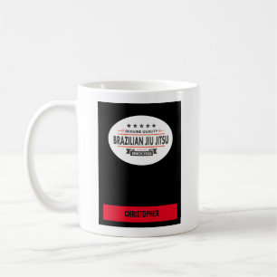 Caneca De Café Qualidade Genuína Do Black Belt BJJ Desde 1925