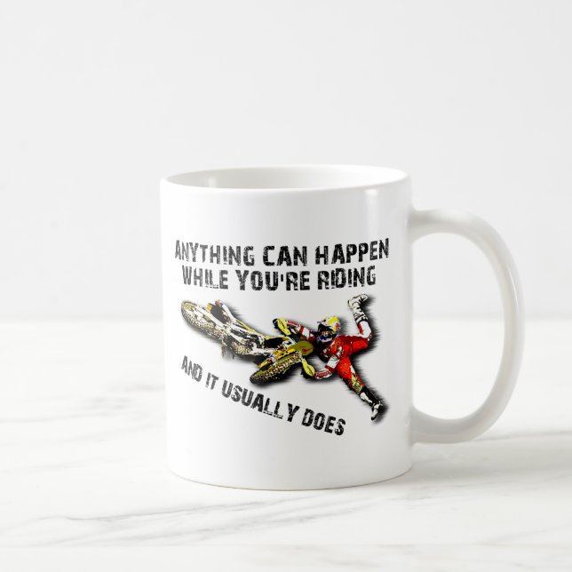 Caneca De Café Qualquer Coisa Pode Acontecer Moto Motocross Canec (Direita)