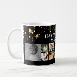 Caneca De Café Qualquer Colagem de Foto de Aniversário 12 Estrela