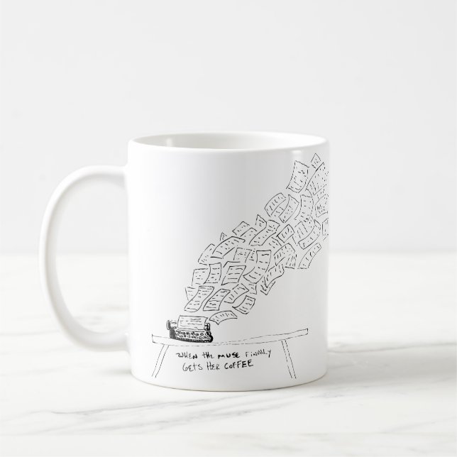 Caneca De Café Quando a Musa Finalmente Toma Seu Café (Esquerda)