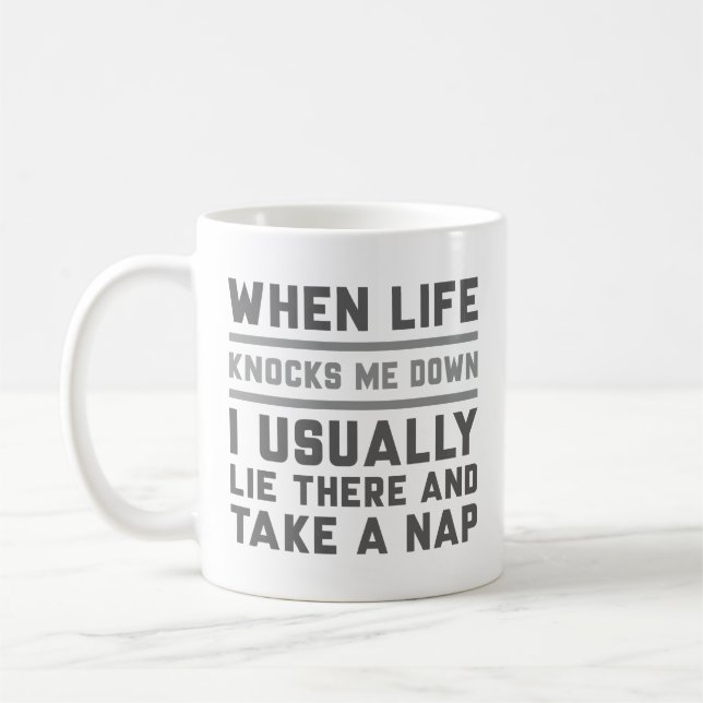 Caneca De Café Quando a vida me derrubar (Esquerda)