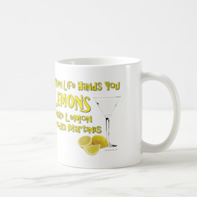 Caneca De Café Quando A Vida Te Dá Limões Fazem Lemon Vodka Marti (Direita)