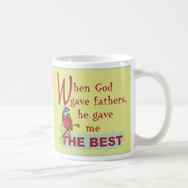 Caneca De Café Quando Deus Deu Aos Pais© EngMug (Direita)