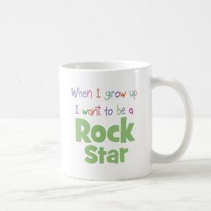 Caneca De Café Quando eu crescer acima a estrela do rock