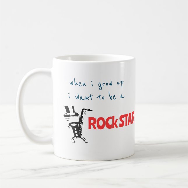 Caneca De Café Quando Eu Cresço Rock Star (Esquerda)