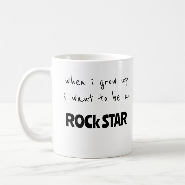 Caneca De Café Quando Eu Cresço Rock Star (Esquerda)