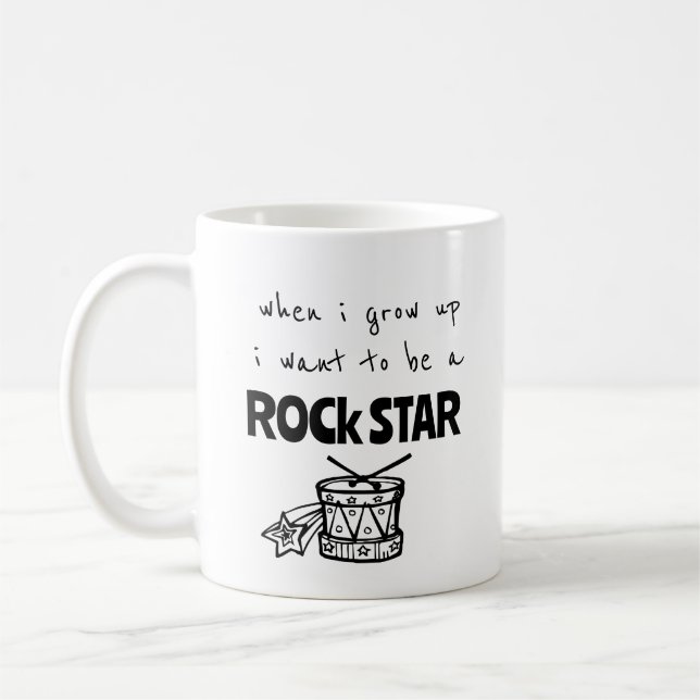 Caneca De Café Quando Eu Cresço, Torneio De Café Rock Star (Esquerda)