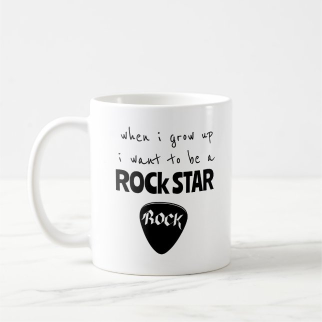 Caneca De Café Quando Eu Cresço, Torneio De Café Rock Star (Esquerda)