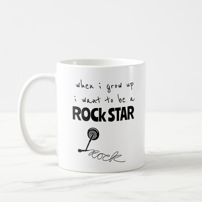 Caneca De Café Quando Eu Cresço, Torneio De Café Rock Star (Esquerda)