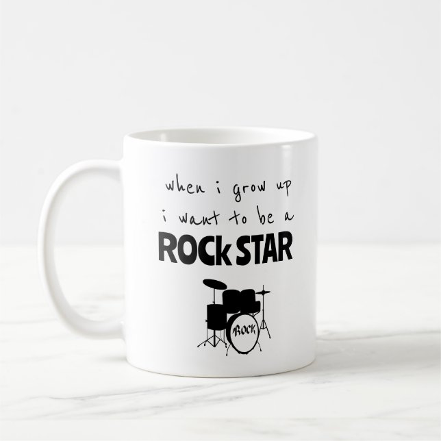 Caneca De Café Quando Eu Cresço, Torneio De Café Rock Star (Esquerda)