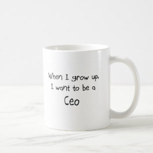 Caneca De Café Quando eu me cresço acima queira ser um CEO