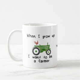 Caneca De Café Quando eu me cresço acima queira ser um fazendeiro