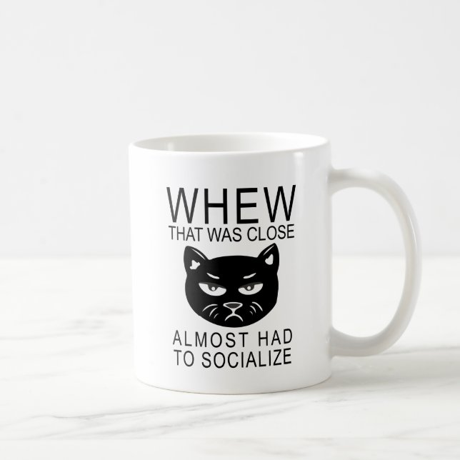 Caneca De Café Quando isso era quase quase necessário socializar (Direita)
