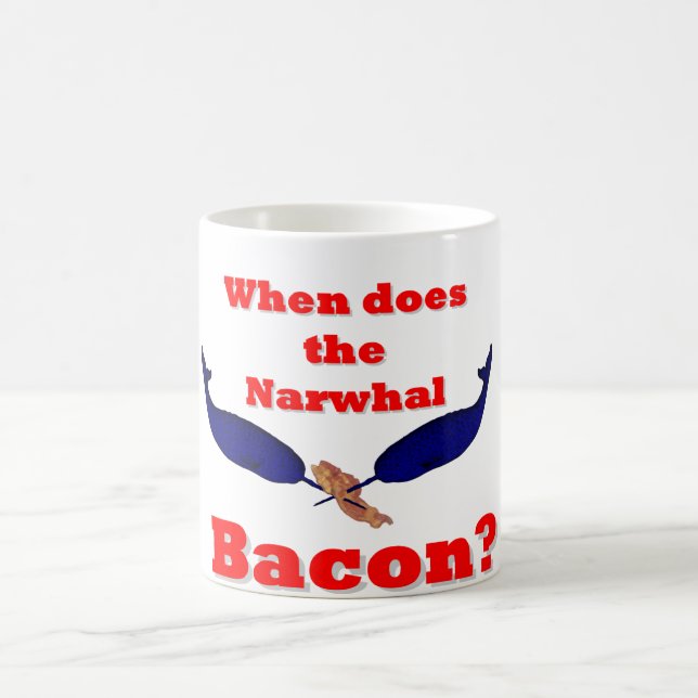 Caneca De Café Quando o bacon Narwhal? (Centro)
