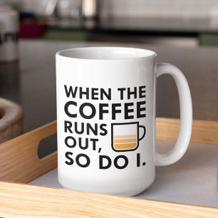 Caneca De Café Quando O Café Sai Do Café