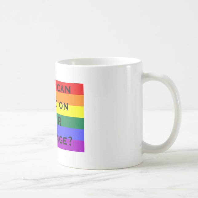 Caneca De Café Quando posso eu votar em SEU casamento? (Direita)