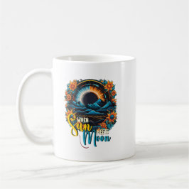 Caneca De Café Quando Sol Encontra Lua, Víblias Celestiais, Eclip